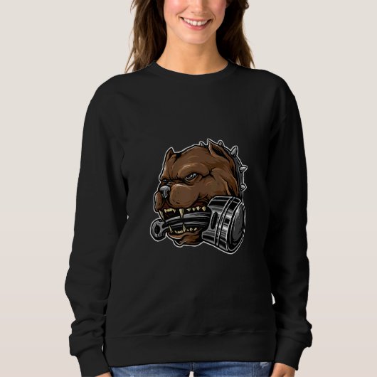 Ferocious Pit Bull Dog Sweatshirt (Vorderseite)