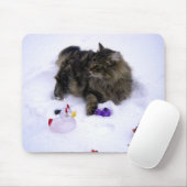Ferocious Snow Cat Mousepad (Mit Mouse)