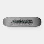 Ferocious Tattoo Slate Gray Ombre Skateboard (Horizontal)