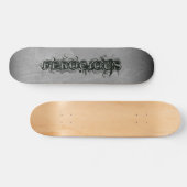 Ferocious Tattoo Slate Gray Ombre Skateboard (Horizontal)