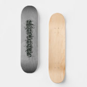 Ferocious Tattoo Slate Gray Ombre Skateboard (Vorderseite)
