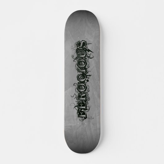 Ferocious Tattoo Slate Gray Ombre Skateboard (Vorne)
