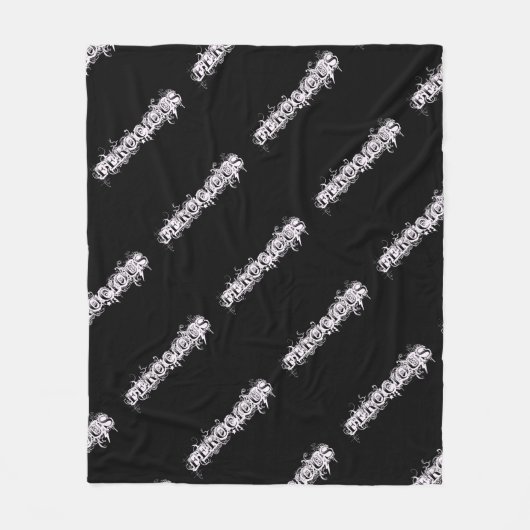 FEROCIOUS Tattoo Style Schriftart Fleecedecke (Vorderseite)