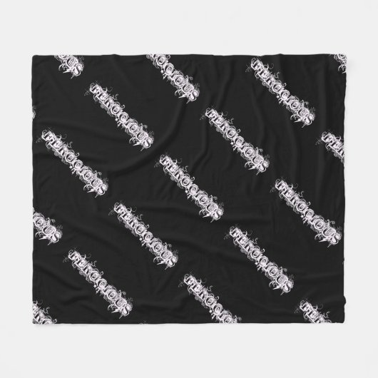 FEROCIOUS Tattoo Style Schriftart Fleecedecke (Vorderseite (Horizontal))