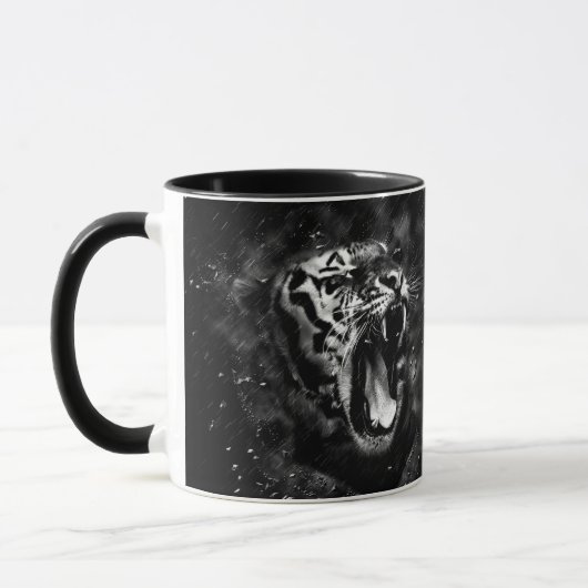 Ferocious Tiger Dark Background Tasse (Links)