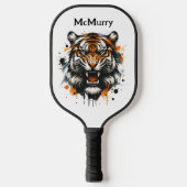 Ferocious Tiger Modern Monogram Pickleball Schläger (Vorderseite)
