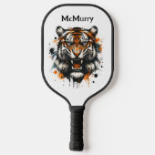 Ferocious Tiger Modern Monogram Pickleball Schläger (Rückseite)