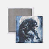 Ferocious Werewolf Watercolor Magnet (Vorderseite/Rückseite)