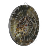 Ferocious Wild Leopard (von Jean-Baptiste Oudry) Dartscheibe (Vorderseite Links)