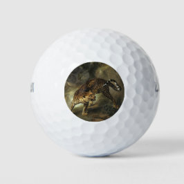 Ferocious Wild Leopard (von Jean-Baptiste Oudry) Golfball