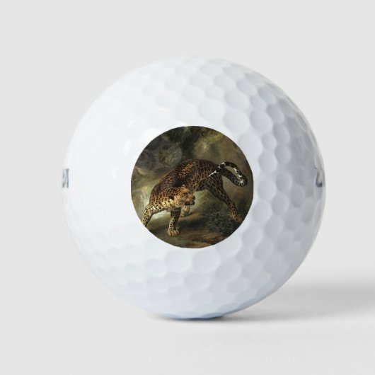 Ferocious Wild Leopard (von Jean-Baptiste Oudry) Golfball (Vorderseite)