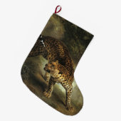 Ferocious Wild Leopard (von Jean-Baptiste Oudry) Großer Weihnachtsstrumpf (Vorderansicht (hängend))