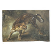 Ferocious Wild Leopard (von Jean-Baptiste Oudry) Kissenbezug (Vorderseite-Rechts)
