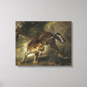 Ferocious Wild Leopard (von Jean-Baptiste Oudry) Leinwanddruck