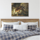 Ferocious Wild Leopard (von Jean-Baptiste Oudry) Leinwanddruck (Insitu (Schlafzimmer))