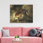 Ferocious Wild Leopard (von Jean-Baptiste Oudry) Leinwanddruck (Insitu (Wohnzimmer))