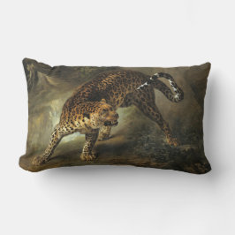 Ferocious Wild Leopard (von Jean-Baptiste Oudry) Lendenkissen