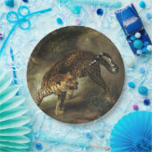 Ferocious Wild Leopard (von Jean-Baptiste Oudry) Pappteller (Party)