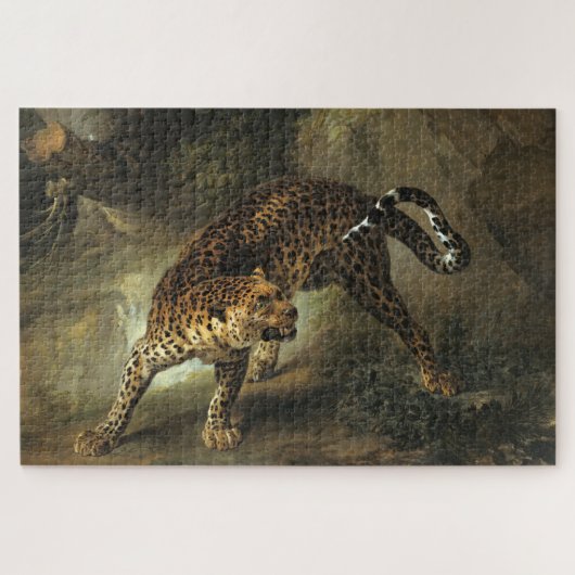 Ferocious Wild Leopard (von Jean-Baptiste Oudry) Puzzle (Horizontal)