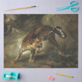 Ferocious Wild Leopard (von Jean-Baptiste Oudry) Seidenpapier (Basteln)