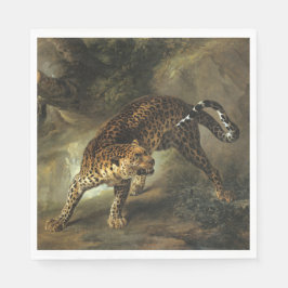 Ferocious Wild Leopard (von Jean-Baptiste Oudry) Serviette