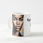Ferocity Vibrant Pixel Art Portrait Kaffeetasse (Vorderseite Links)