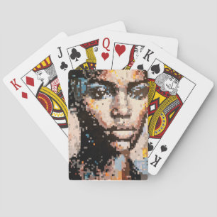 Ferocity Vibrant Pixel Art Portrait Spielkarten