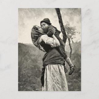 Ferraguti Liebe Mutter Sohn Kind Kuss Vintage Kuns Postkarte