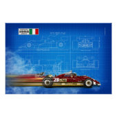 Ferrari 126c2 Blueprint Poster (Vorderseite)