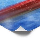 Ferrari 156 Sharknose Blueprint Poster (Ecke)