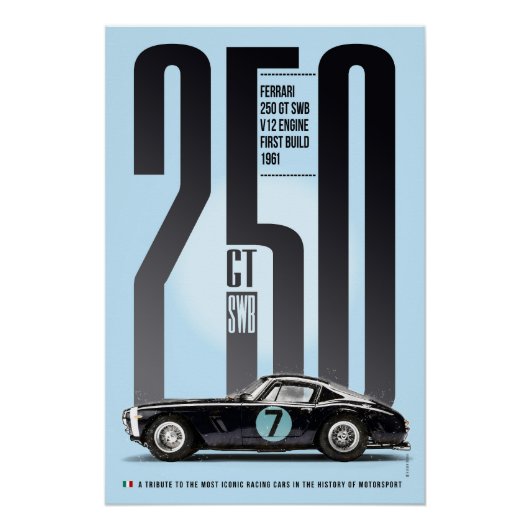 Ferrari 250GT SWB Tribute Poster (Vorderseite)
