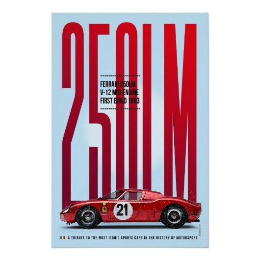 Ferrari 250LM Tribute Poster (Vorderseite)