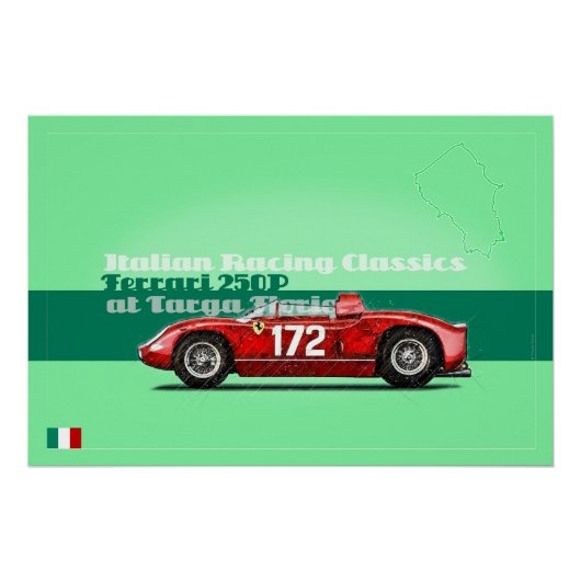 Ferrari 250P at the Targa Florio Poster (Vorderseite)