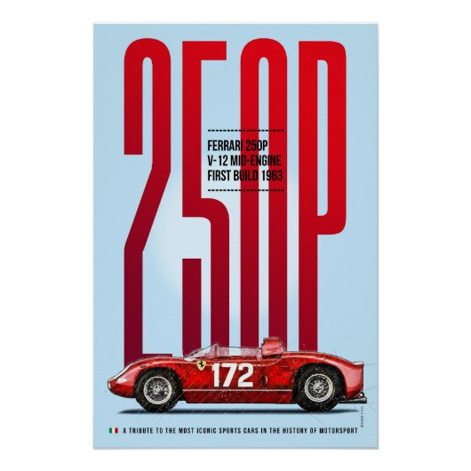 Ferrari 250P Tribute Poster (Vorderseite)