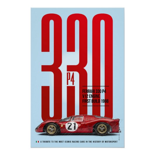 Ferrari 330 Tribute Poster (Vorderseite)