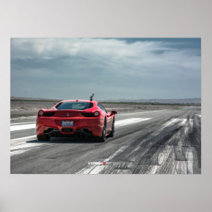 Ferrari 458 Italia Rennen bereit Poster