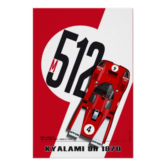 Ferrari 512 Ickx & Giunti Poster (Vorderseite)