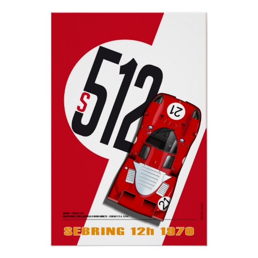 Ferrari 512 Vaccarella & Andretti Poster (Vorderseite)