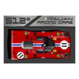 Ferrari 512S LM No.11 Poster