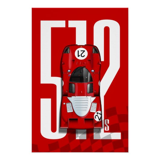Ferrari 512S Sebring Top Tribute Poster (Vorderseite)