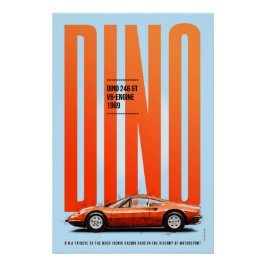 Ferrari Dino Tribute Poster