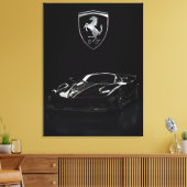 Ferrari FXX-K Black Hypercar | Dark Supercar Leinwanddruck (Insitu (Wohnzimmer))
