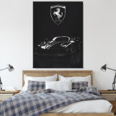 Ferrari FXX-K Black Hypercar | Dark Supercar Leinwanddruck (Insitu (Schlafzimmer))