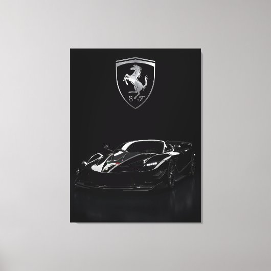 Ferrari FXX-K Black Hypercar | Dark Supercar Leinwanddruck (Vorderseite)