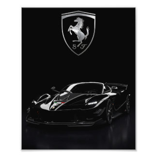 Ferrari FXX-K Black Hypercar | Dunkler Supersportw Fotodruck