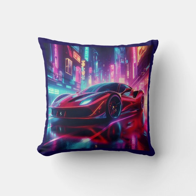 Ferrari Neon Kissen (Vorderseite)