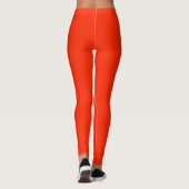Ferrari Red Solid Schlicht Color Leggings (Rückseite)
