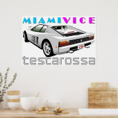 Ferrari Testarossa von Miami Vice Poster (Küche)