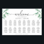 Ferras Greenery 16 Table Seating Chart Poster<br><div class="desc">Dieses Plakatplakat mit weichem Wasserfarbenfoliendesign und 16 Tischen. Die Überschrift des Skripttextes ist ein Bild,  das nicht bearbeitet werden kann. Das Kursbild kann auf jede Postergröße angepasst werden. Der andere Text ist vollständig editierbar. Für eine erweiterte Anpassung dieses Designs,  wählen Sie einfach die Schaltfläche "Anpassen" oben.</div>