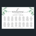 Ferras Greenery 16 Table Seating Chart Poster<br><div class="desc">Dieses Plakatplakat mit weichem Wasserfarbenfoliendesign und 16 Tischen. Die Überschrift des Skripttextes ist ein Bild,  das nicht bearbeitet werden kann. Das Kursbild kann auf jede Postergröße angepasst werden. Der andere Text ist vollständig editierbar. Für eine erweiterte Anpassung dieses Designs,  wählen Sie einfach die Schaltfläche "Anpassen" oben.</div>